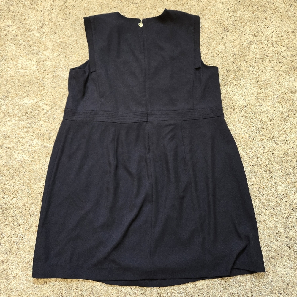 Tommy Hilfiger Navy Blue Faux Wrap Dress Size 20W - Picture 2 of 13